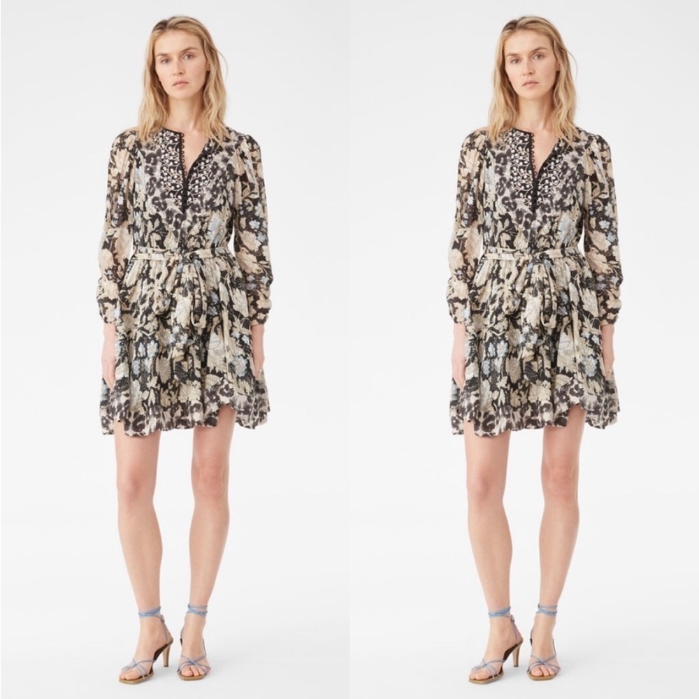 Anthropologie xRebecca Taylor Print Mix Clip Dress Size 0